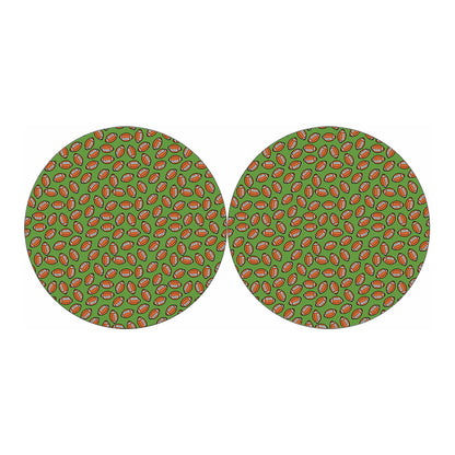 American Football Ball Pattern Print Car Coasters