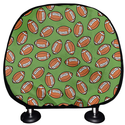 American Football Ball Pattern Print Car Headrest Covers