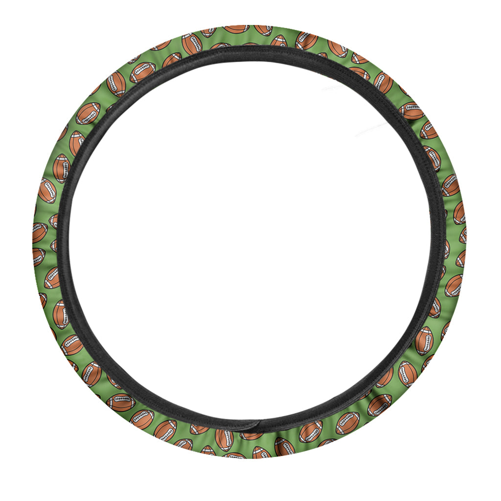 American Football Ball Pattern Print Car Steering Wheel Cover