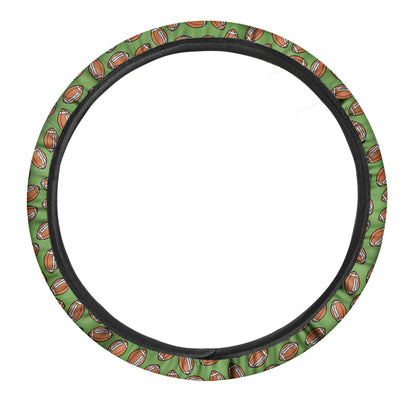 American Football Ball Pattern Print Car Steering Wheel Cover