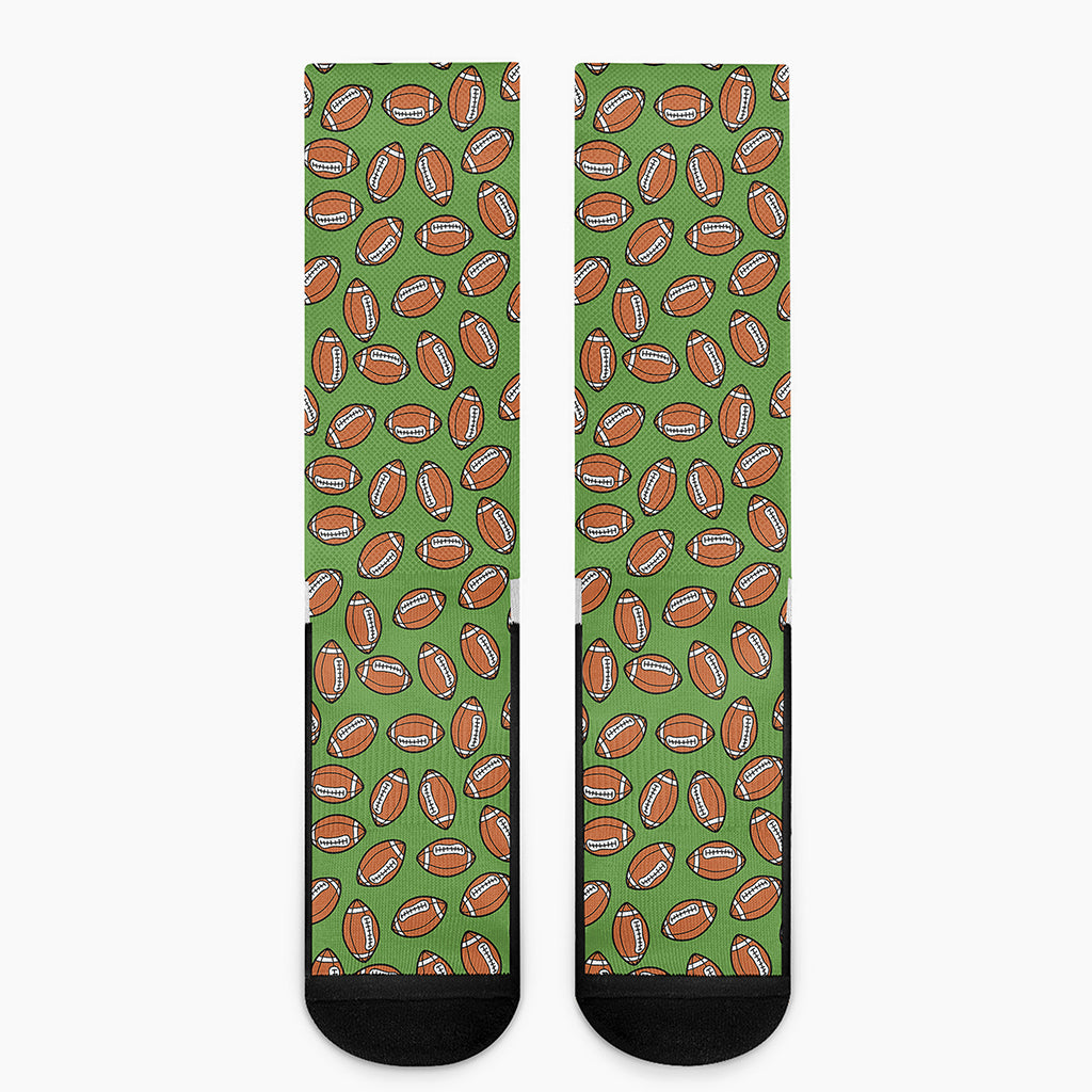 American Football Ball Pattern Print Crew Socks