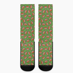 American Football Ball Pattern Print Crew Socks