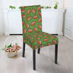 American Football Ball Pattern Print Dining Chair Slipcover