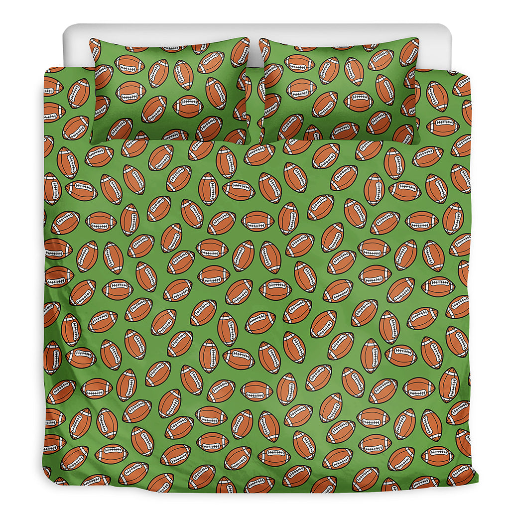 American Football Ball Pattern Print Duvet Cover Bedding Set