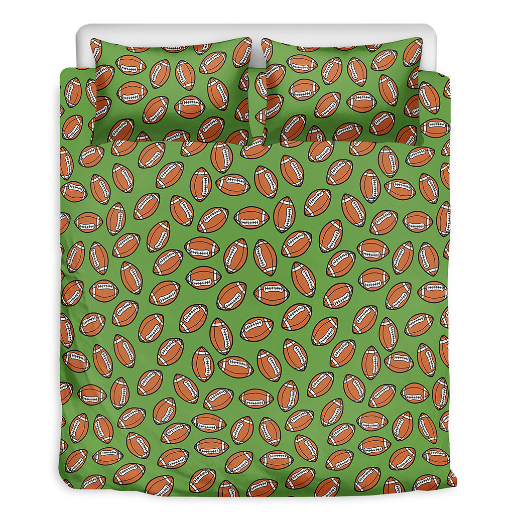 American Football Ball Pattern Print Duvet Cover Bedding Set
