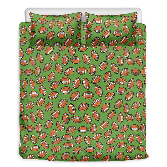 American Football Ball Pattern Print Duvet Cover Bedding Set