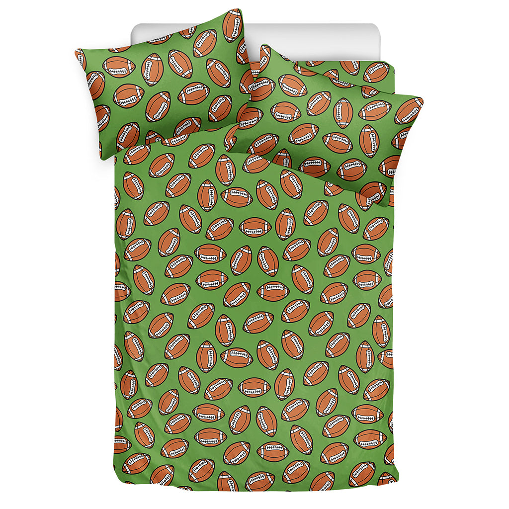 American Football Ball Pattern Print Duvet Cover Bedding Set