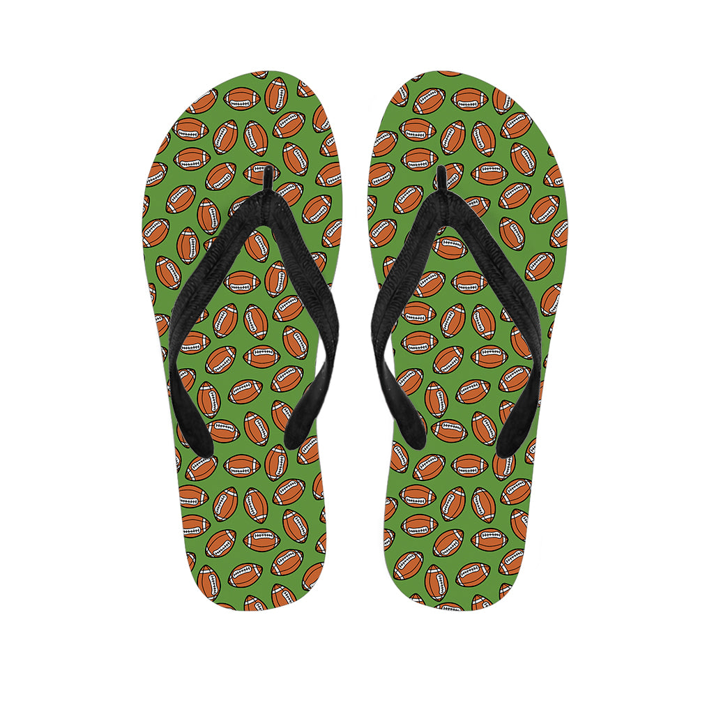 American Football Ball Pattern Print Flip Flops