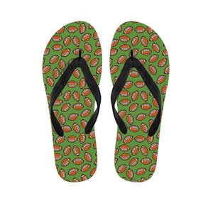 American Football Ball Pattern Print Flip Flops