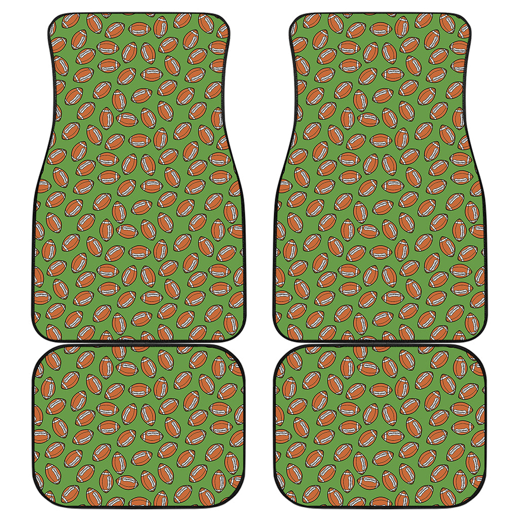 American Football Ball Pattern Print Front and Back Car Floor Mats
