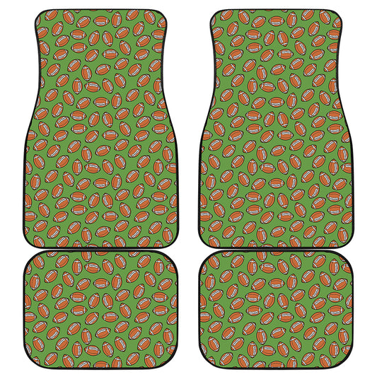 American Football Ball Pattern Print Front and Back Car Floor Mats