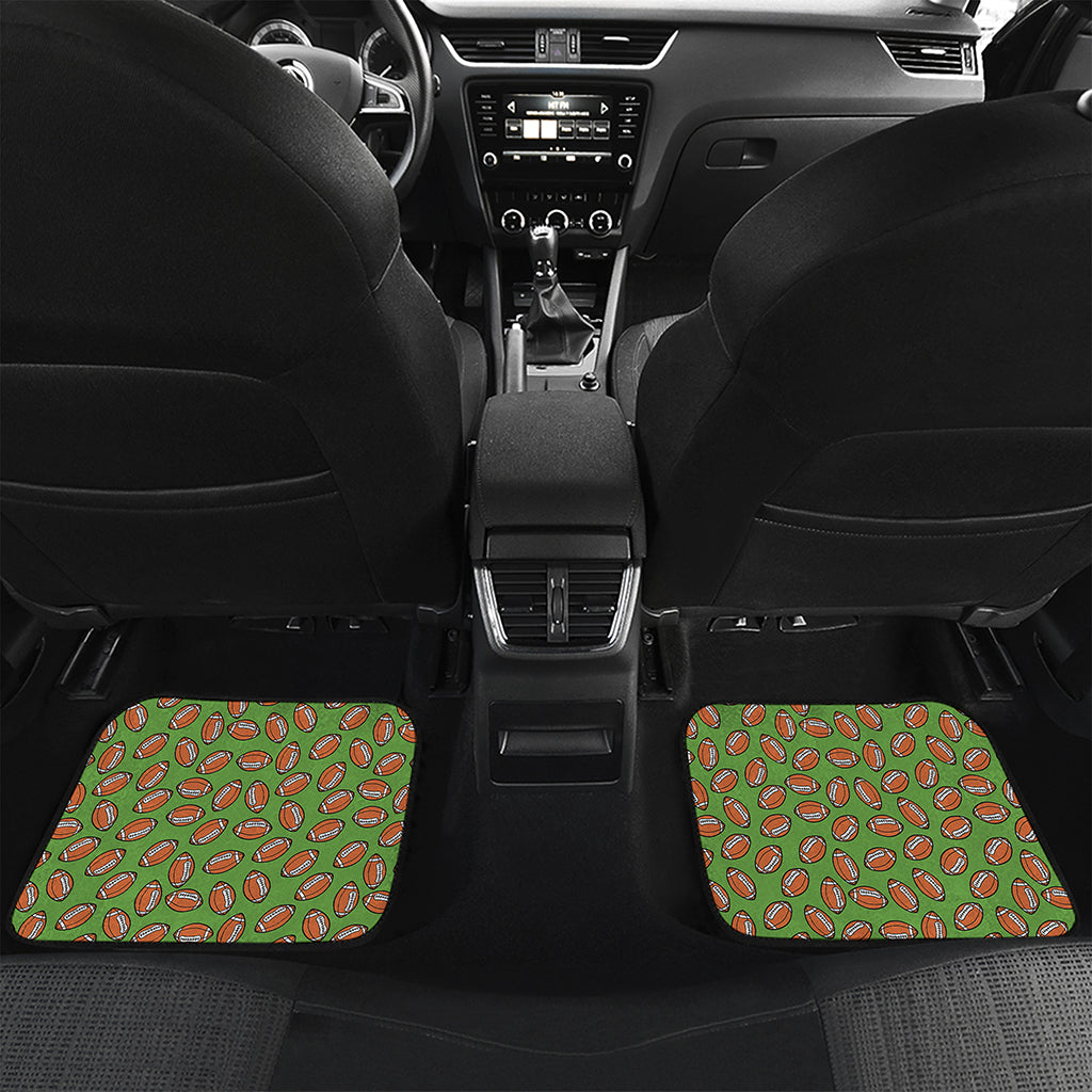 American Football Ball Pattern Print Front and Back Car Floor Mats