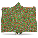 American Football Ball Pattern Print Hooded Blanket