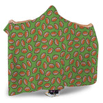 American Football Ball Pattern Print Hooded Blanket