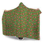 American Football Ball Pattern Print Hooded Blanket