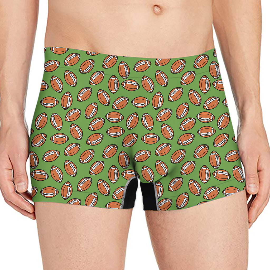 American Football Ball Pattern Print Men's Boxer Briefs