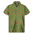 American Football Ball Pattern Print Men's Short Sleeve Shirt