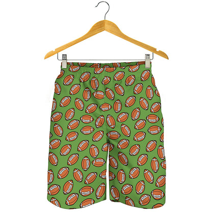 American Football Ball Pattern Print Men's Shorts