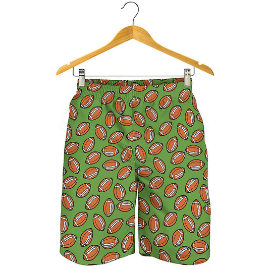 American Football Ball Pattern Print Men's Shorts