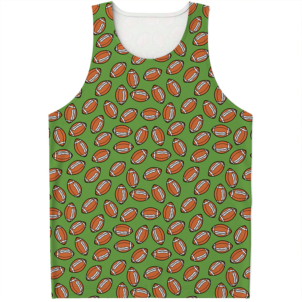 American Football Ball Pattern Print Men's Tank Top