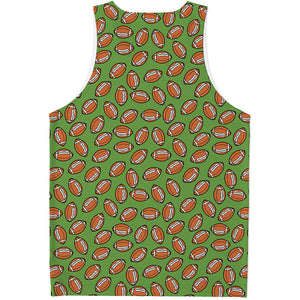 American Football Ball Pattern Print Men's Tank Top