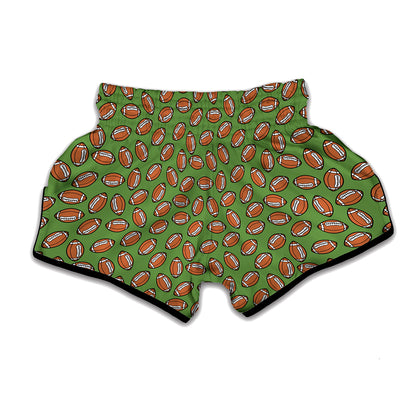 American Football Ball Pattern Print Muay Thai Boxing Shorts