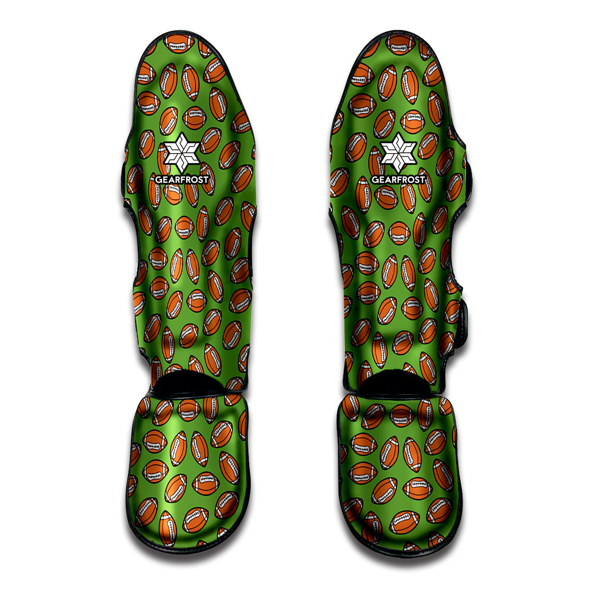 American Football Ball Pattern Print Muay Thai Shin Guard