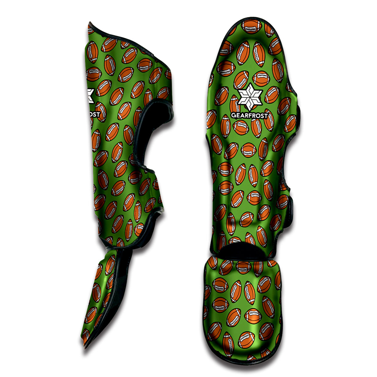 American Football Ball Pattern Print Muay Thai Shin Guard