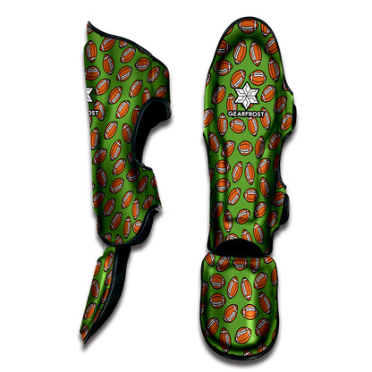 American Football Ball Pattern Print Muay Thai Shin Guard