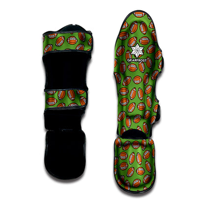 American Football Ball Pattern Print Muay Thai Shin Guard