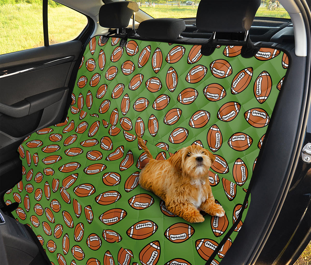 American Football Ball Pattern Print Pet Car Back Seat Cover