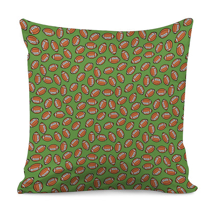 American Football Ball Pattern Print Pillow Cover