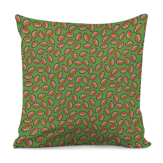 American Football Ball Pattern Print Pillow Cover