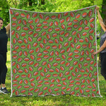 American Football Ball Pattern Print Quilt