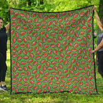 American Football Ball Pattern Print Quilt