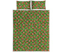 American Football Ball Pattern Print Quilt Bed Set