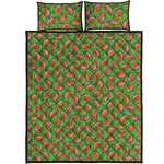 American Football Ball Pattern Print Quilt Bed Set