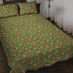 American Football Ball Pattern Print Quilt Bed Set