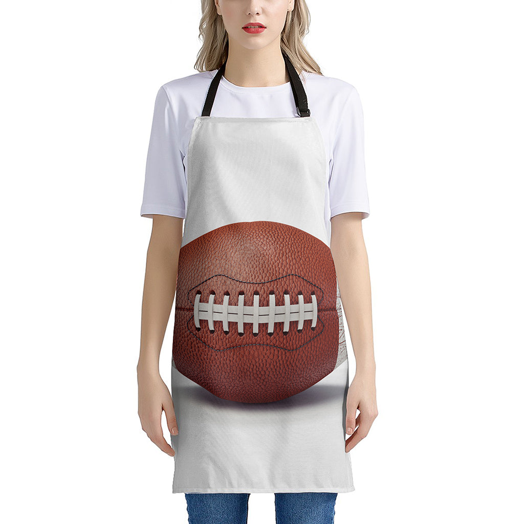 American Football Ball Print Apron