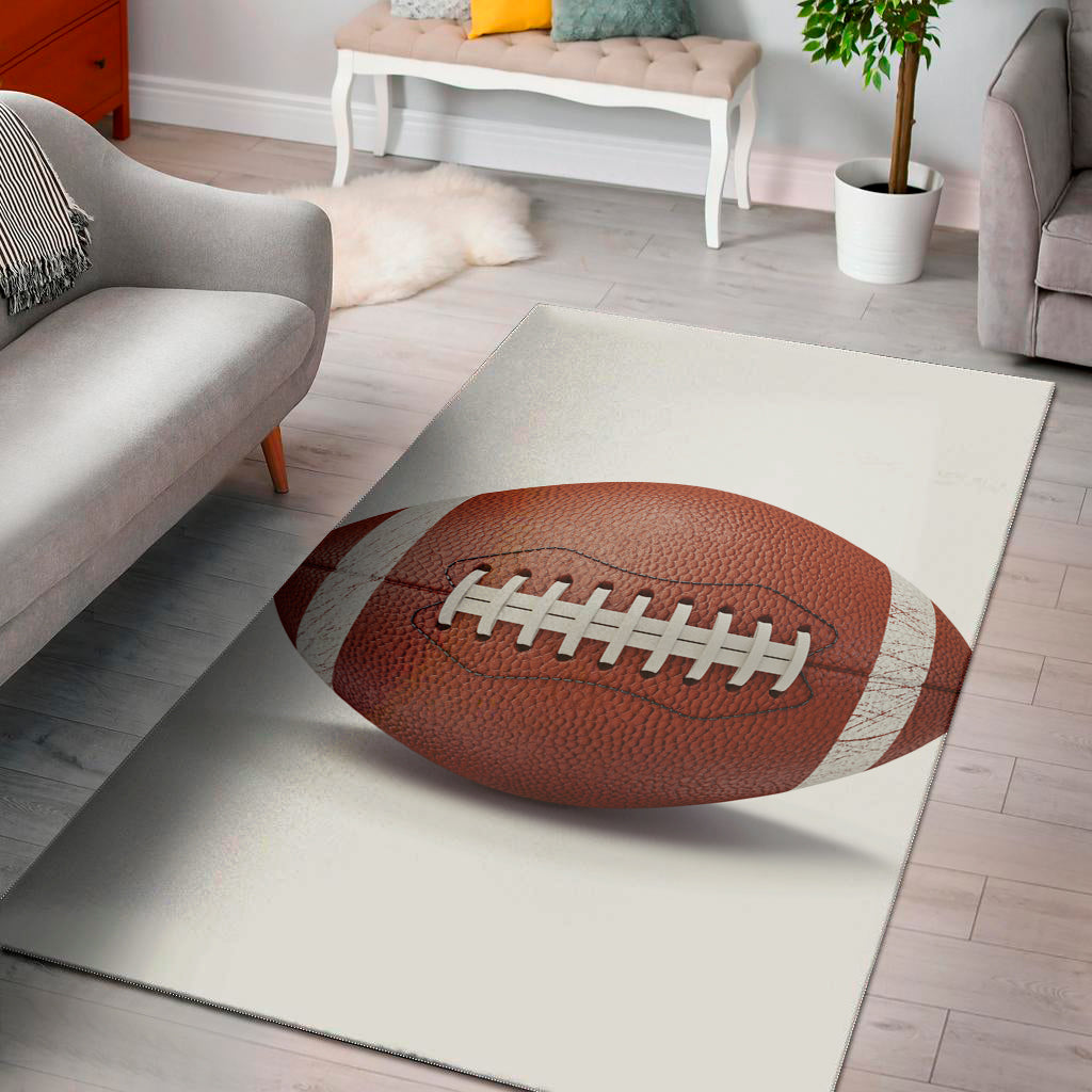 American Football Ball Print Area Rug