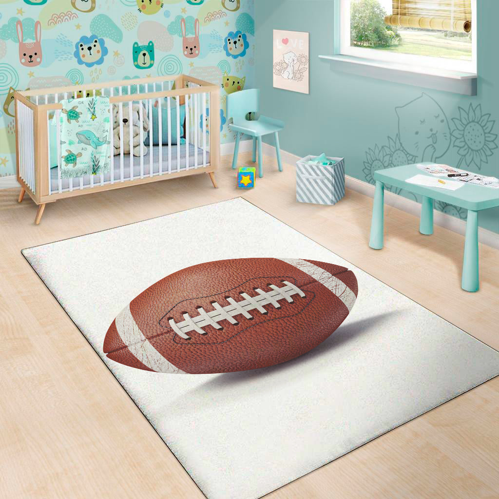 American Football Ball Print Area Rug