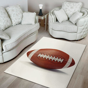 American Football Ball Print Area Rug