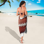 American Football Ball Print Beach Sarong Wrap