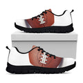 American Football Ball Print Black Running Shoes