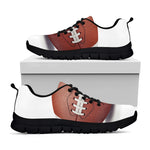 American Football Ball Print Black Sneakers