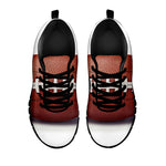 American Football Ball Print Black Sneakers