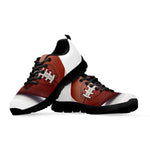 American Football Ball Print Black Sneakers