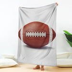 American Football Ball Print Blanket