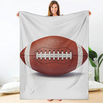 American Football Ball Print Blanket