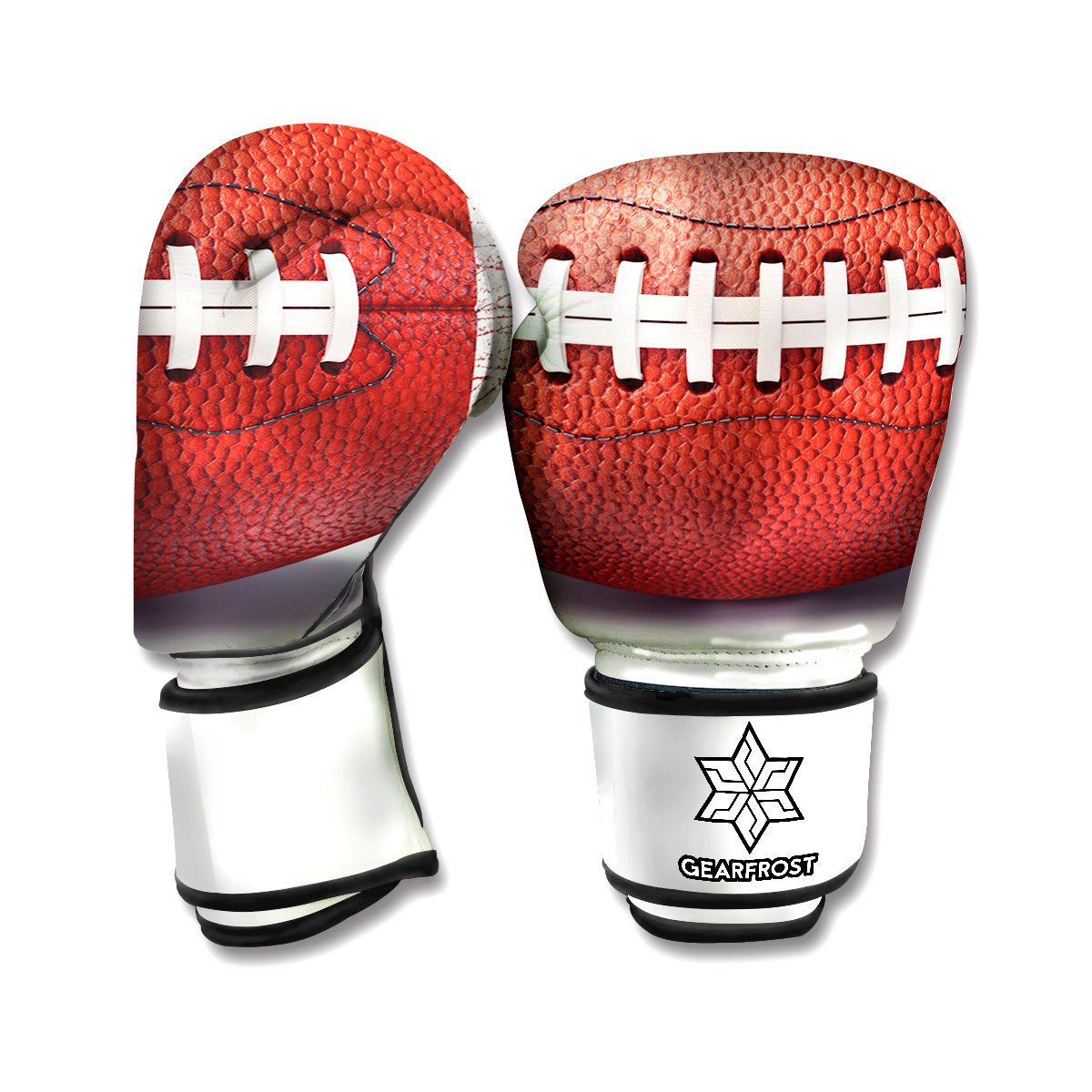 American Football Ball Print Boxing Gloves